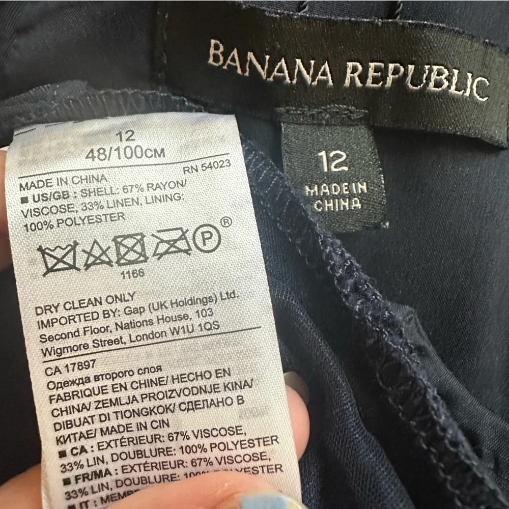 Banana Republic jumpsuit back tie linen blend - Picture 15 of 16